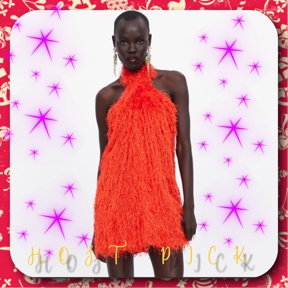 Zara Dresses & Skirts - 🎉HOST PICK🎉FRINGED HALTER DRESS